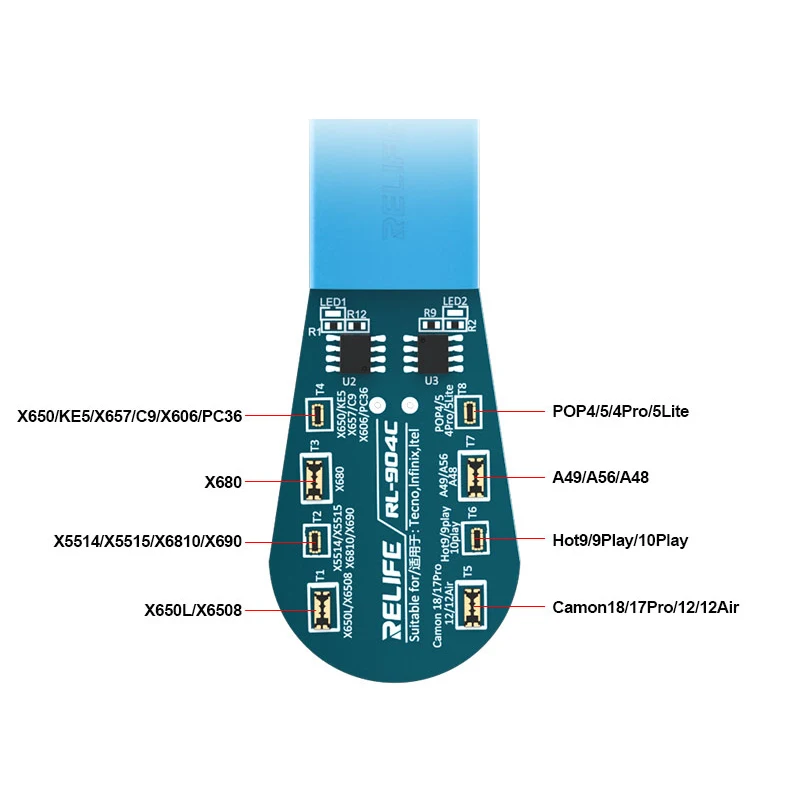 RL 904C akumulator płyta aktywacyjna ładowania PCB do transsion telefonu komórkowego X650/KE5/POP4/X680/A49/C9/A56/X5514/hot9/X650L/camon18