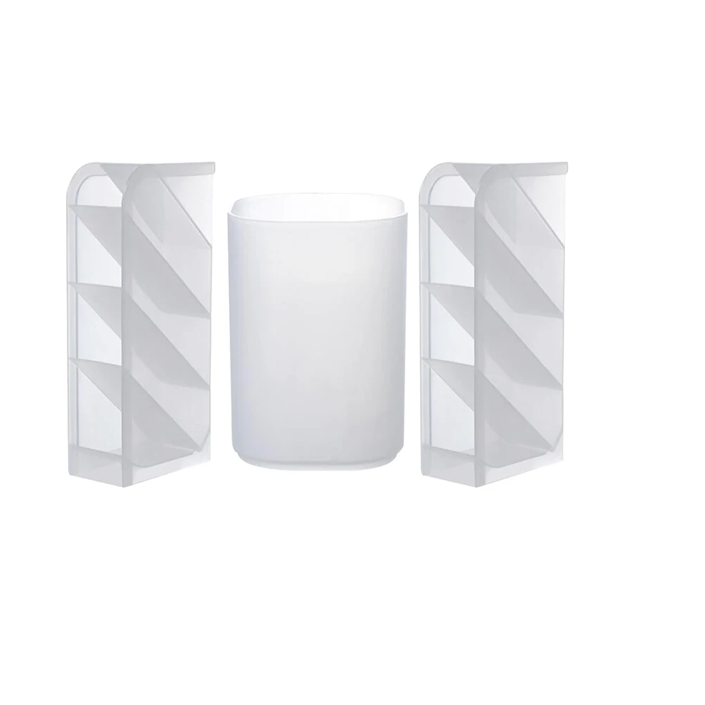 3 Pcs Stationery Case Tabletop Organizer Desktop Diagonal Insertion Pen