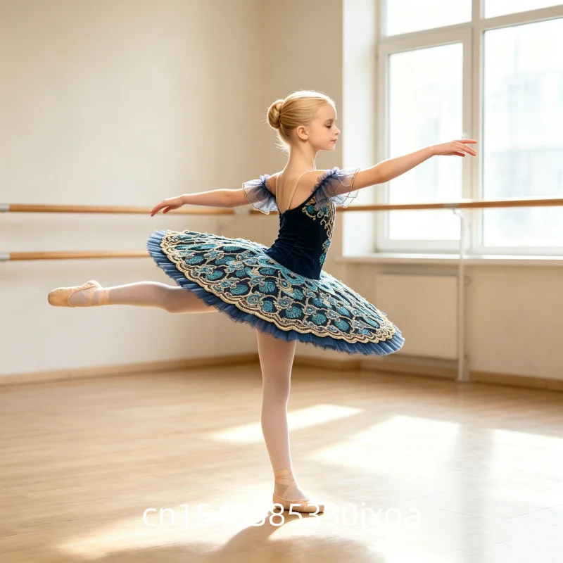 High Quality Royal Blue YAGP Professional Ballet Nutcracker Competiton Tutu Women Classical Pancake Doll Tutu Costume Dress