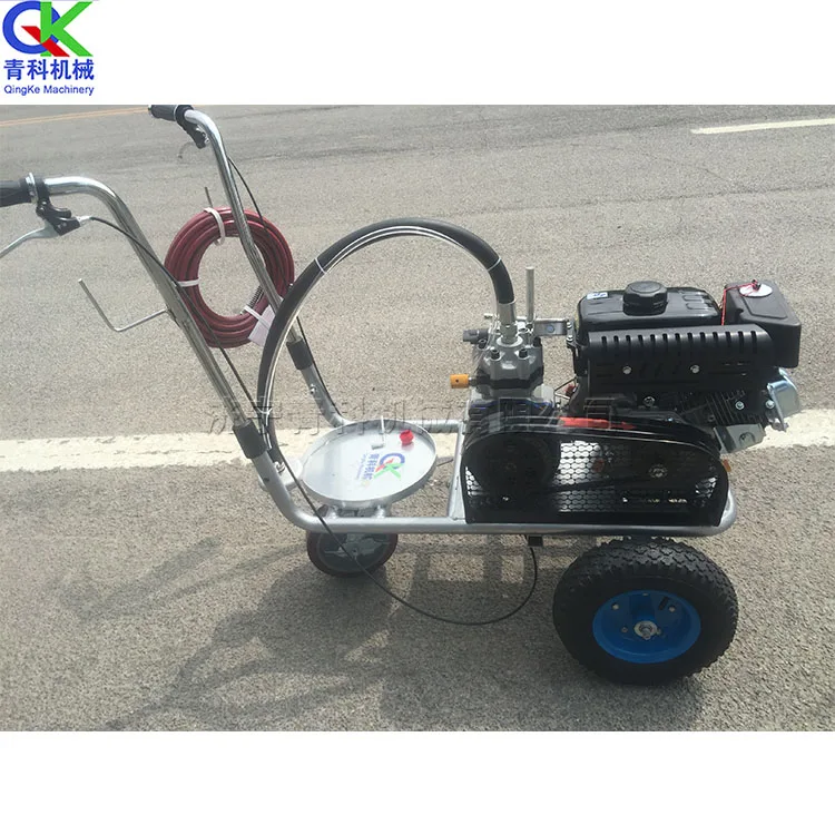 Hand push cold paint spray road marking machine Airless self propelled