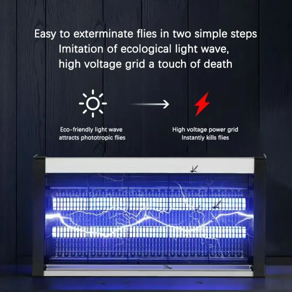 Lámpara LED de descarga eléctrica para matar mosquitos, trampa para insectos de montaje en pared, luz UV para insectos, adecuada para una variedad