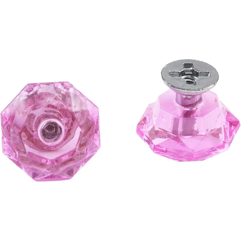 10 قطعة مقابض سحب خزانة كريستال أكريليك الماس شكل مقبض المقابض الوردي درج مضمد مقبض سحب المقابض حزمة #4