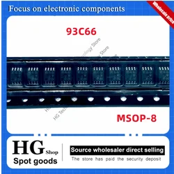 2pcs/Lot Original BR93L66RFVM C66 R66 93C66 93C66C-I/MS R66W MSOP8 EEPROM IC chip