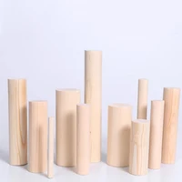 2-5Pcs Dia 10/15/20/25/30/35/40/50/60mm Length 100/200-500mm Round Pine Wood Rod Solid Wood Strip DIY Model Material Accessories 4