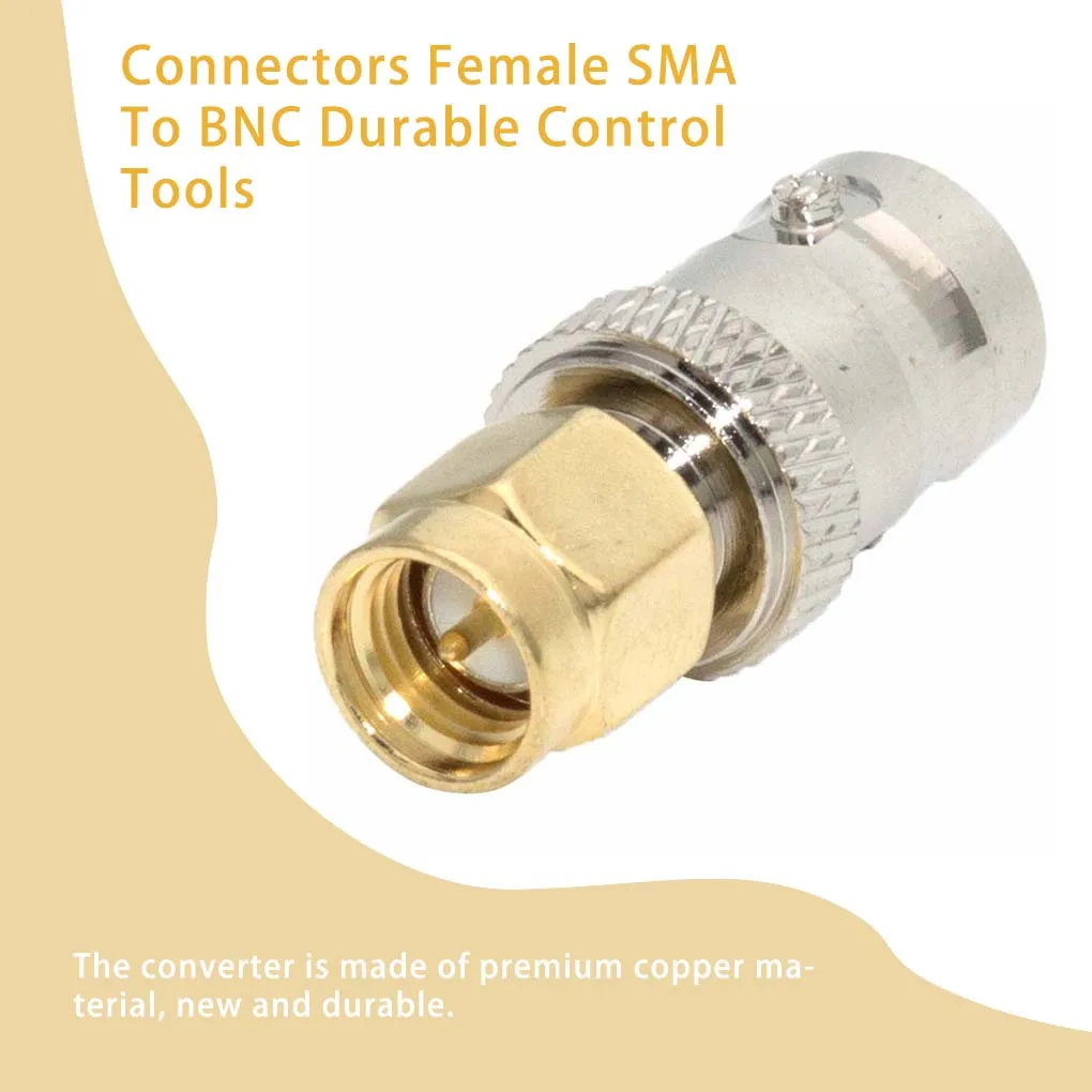 2/1PCS Connectors SMA To BNC Female Adapter Straight Long Distance Low Power Consumption Converters Converter Connector