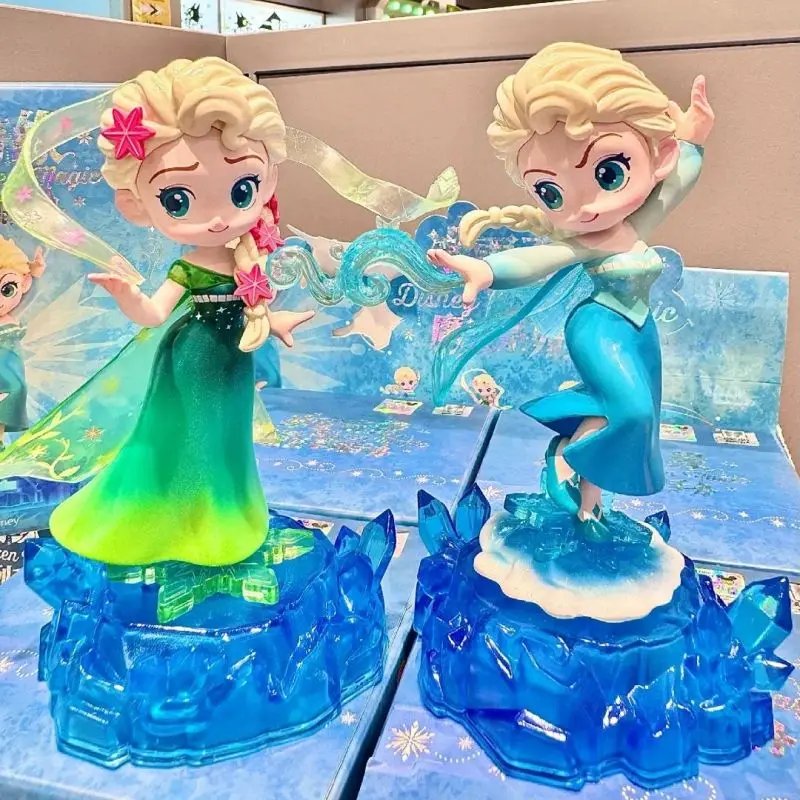 ชุดกล่องปริศนา Frozen จากดิสนีย์ชุดกล่องปริศนาแสนลึกลับตุ๊กตาขยับแขนขาได้น่ารักของสะสมตุ๊กตาแอนนาเอลซ่าของเล่นของตกแต่งของขวัญ