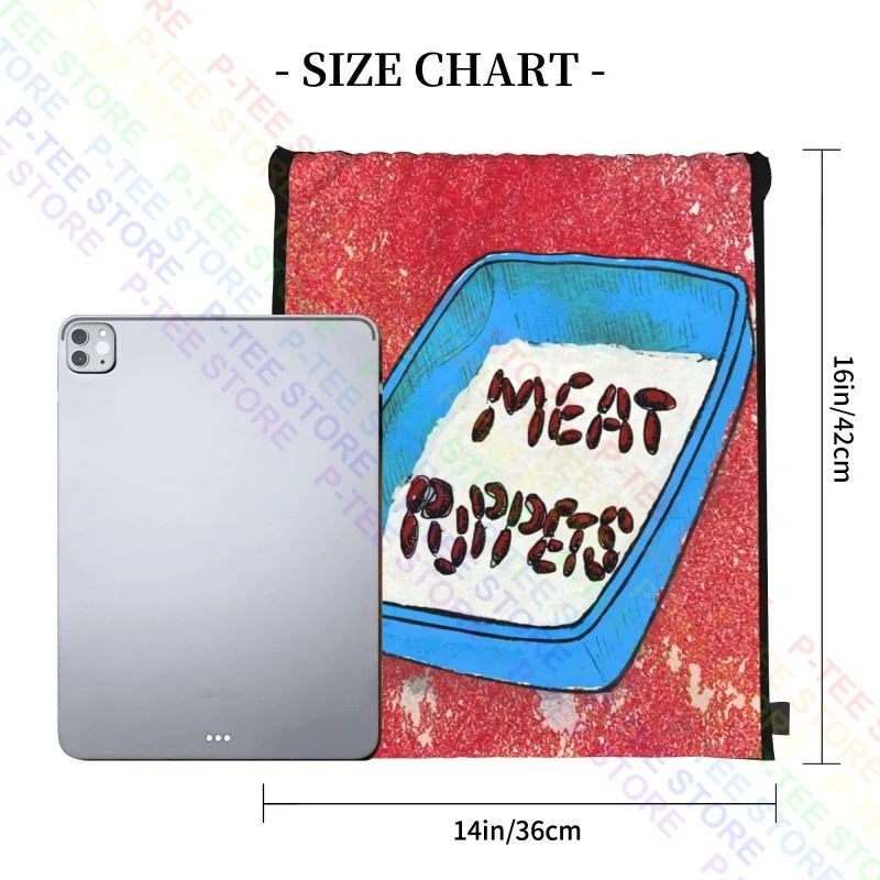 Meat Puppets Punk Rock Hardcore Metal Music Band Drawstring Bags Gym Bag School Swimming Storage Bag Multi-function