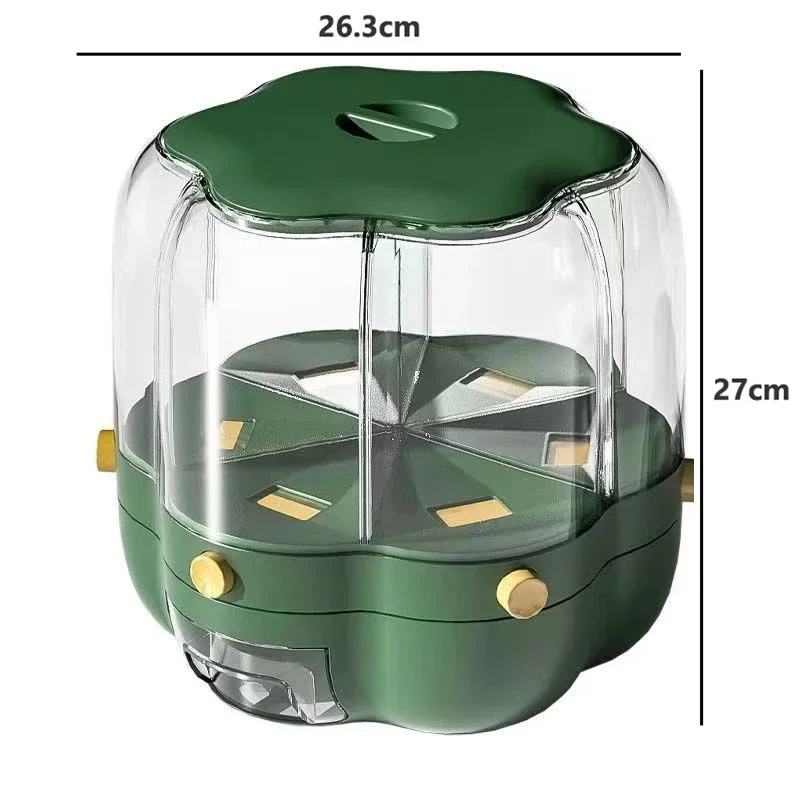 360-degree Rotary Sealed Rice Bucket Moisture-proof Rice Bucket Dispenser Sealed Food Dispenser Rice Container Gift