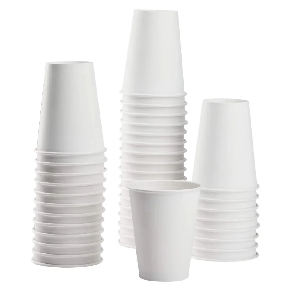 

[1000 Pack] 8 oz Paper Hot Cup, White (C-K508W)