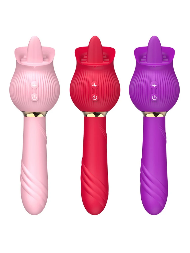 Lila Rot Rosa Lieferungen für Erwachsene Rose Zunge Lecken Vibrator 18+ Sexspielzeug Dildo Masturbator Muschi Anal Vagina Hintern Pulg Sexy Frau