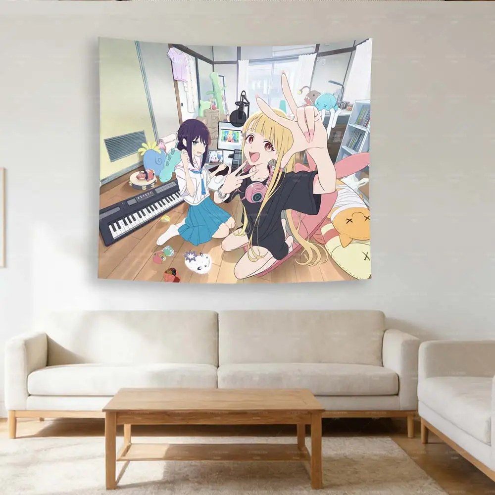 T-Touhou Project K-Kaguya H-Houraisan Anime Tapestry - Wall Hanging for Bedroom Living Room Dorm Home Decor
