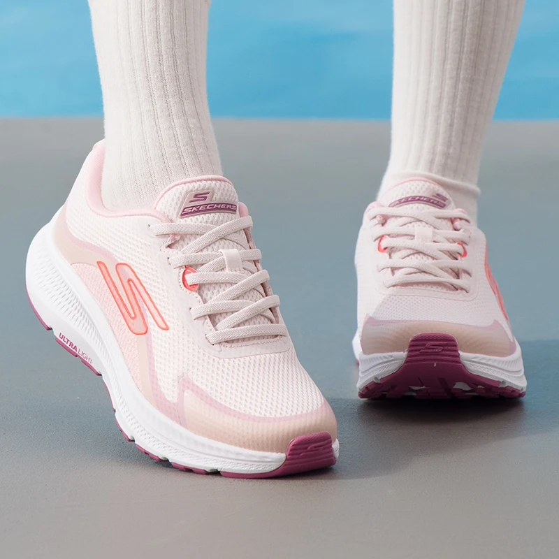 Skechers Women's Shoes Original Lightweight Fashionable Wear-Resistant Non-Slip New Fitness Training Outdoor Sports Running Shoes 128650-Pnk-1