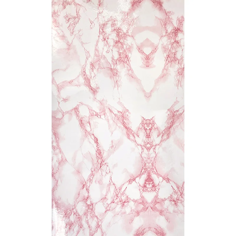 45 * 500CM Imitation Marble Self-adhesive Wallpaper White Pink Restaurant Hotel Front Desk Desktop Renovation PVC Stickers view 5