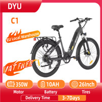 DYU C1 Adult Electric Bicycle 350w Motor Electric Bike 25km/H Max Speed 36V 10Ah 65Km Range Powerful City E-Bike