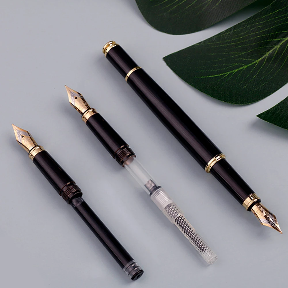 Custom Engraving Fountain Pen Box Gift School Supplies Stationery Men Luxury High Quality Writing Office Metal Students