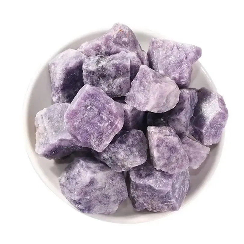 

Natural Purple Lepidolite Reiki Healing Quartz Rough Rare Stone Mineral Specimen Home Decor