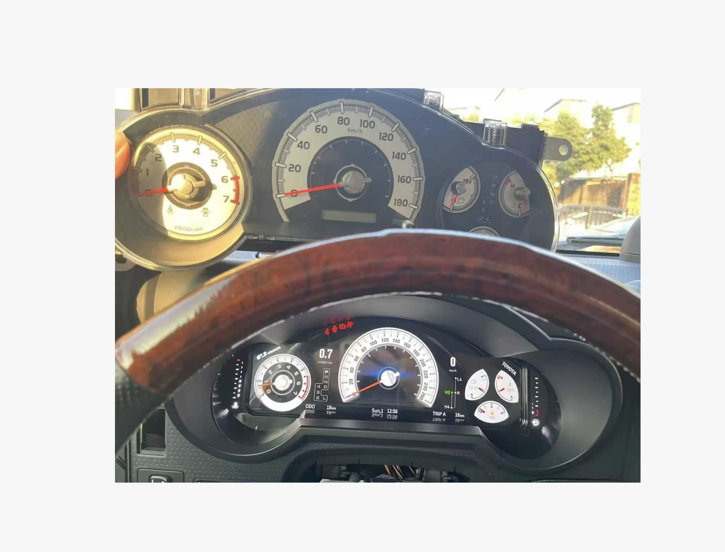 Car Digital Cluster For Toyota LC70 LC75 LC76 LC79 Lcd Speedometer Multifunctional Instrument Dashboard