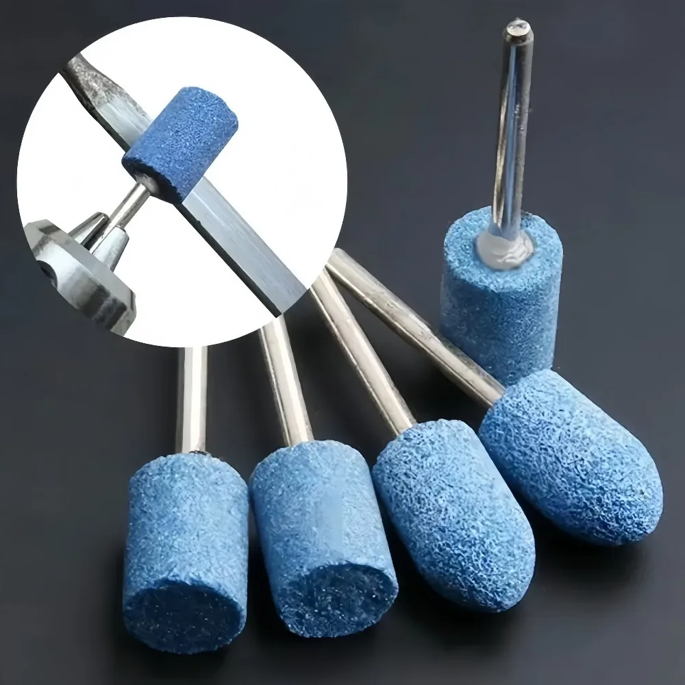 10pc 4-10mm Polishing Head Wheel Head Abrasive Mounted Stone Grinding Sanding Bits Shank Dremel Rotary Power Working Tools