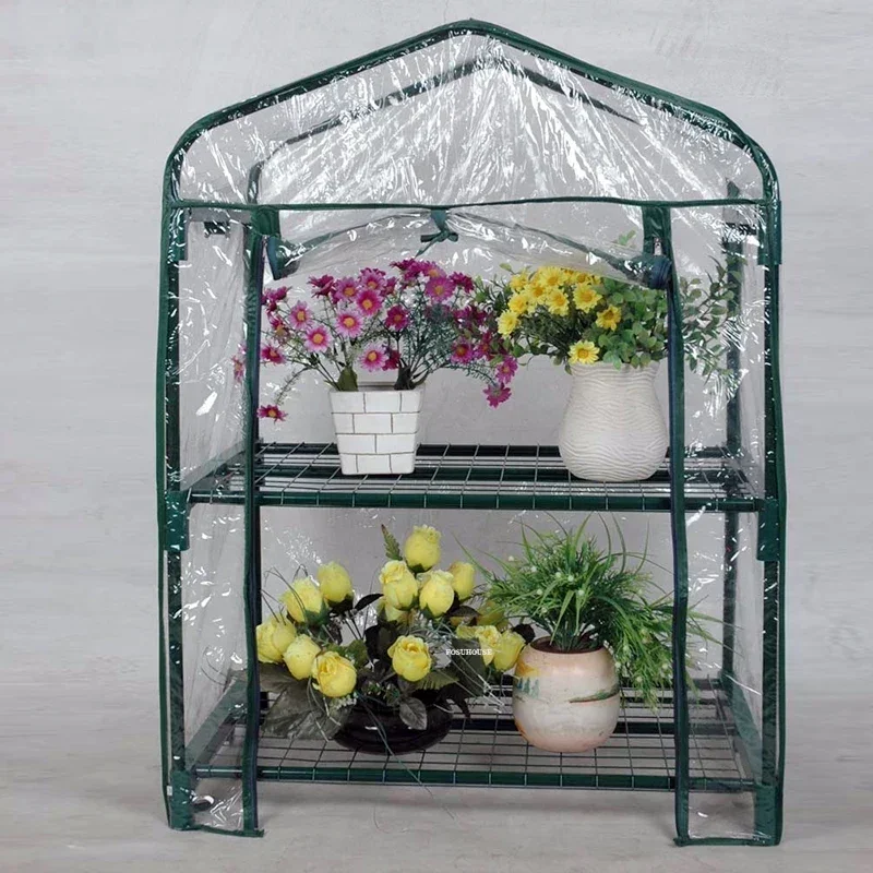 #Outdoor Simple Garden Greenhouses Winter Home Succulent Greenhouse Flower Room Sunshine Insulation Warm Shed Garden Buildings P
