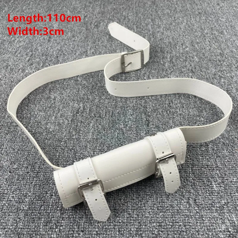 Demon Samurai Knight Slayer Anime role play Nezuko white Waist Belt PU Leather Knife holder Belt Single Sword Buckle holdingBelt view 4