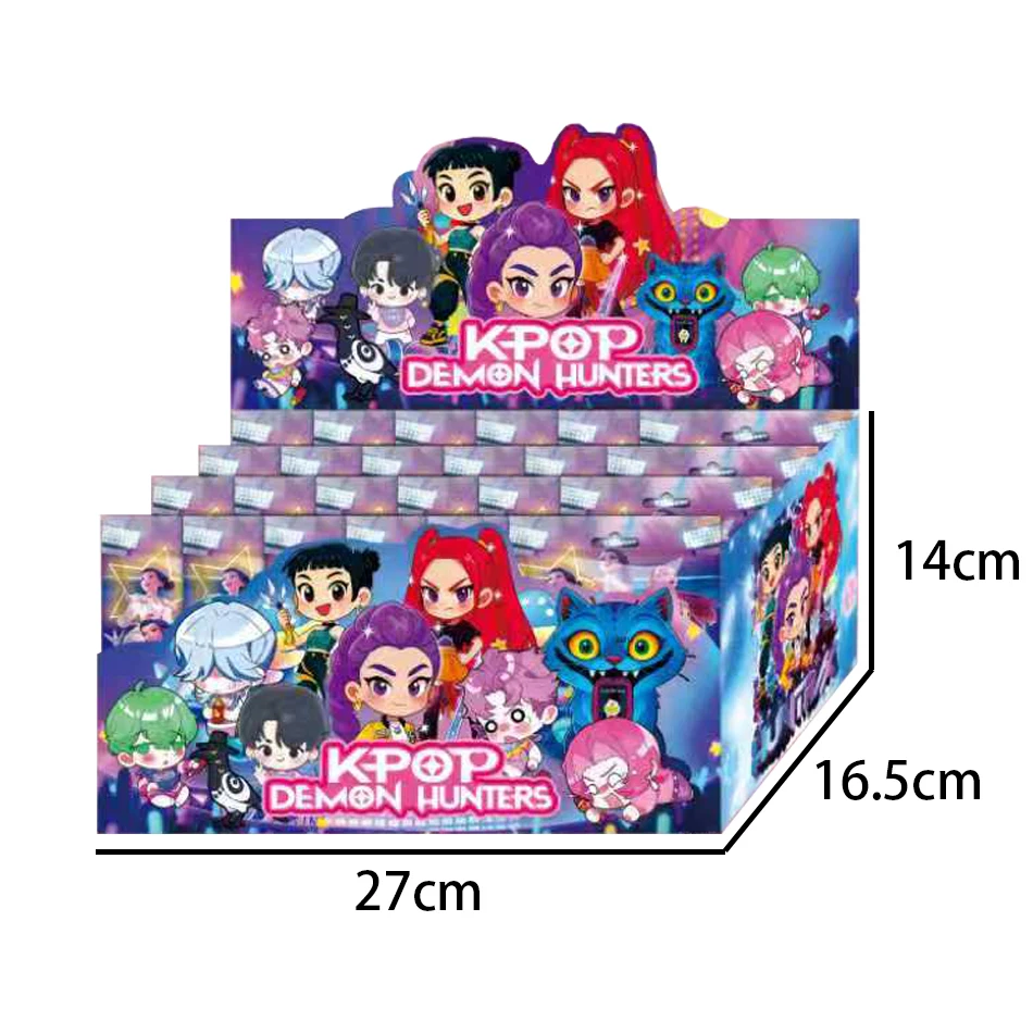 Anime Q Versie KpopDemon Hunters doos Demon Hunters Rumi Mira Zoey Tijger Speelgoed Bureau Decoratie Standbeelden Ornament Kid Kerstcadeau