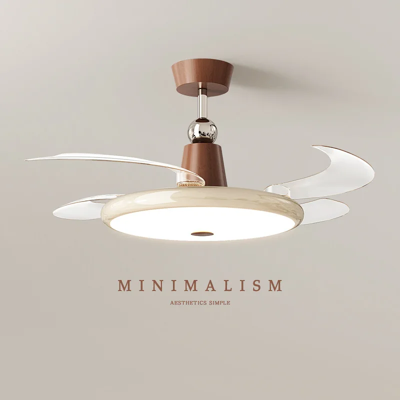

Nordic Modern Study Fan Lights Restaurant Lights Silent Minimalist Bedroom Intelligent Room Eye Protection Lighting Fixtures