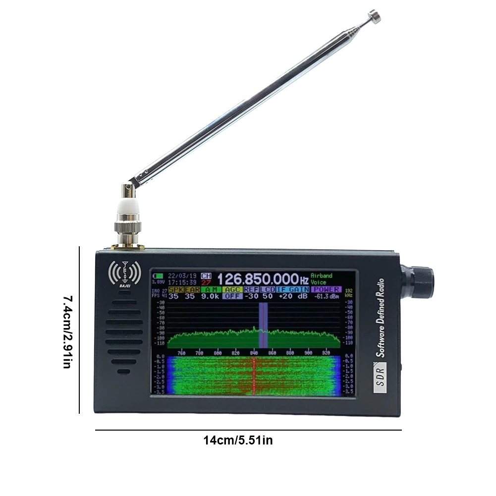 DSP SDR Radio Receiver Shortwave Radio Receiver Rechargeable Shortwave AM FM DSP Radio with Headphone Antenna Jack for Outdoor