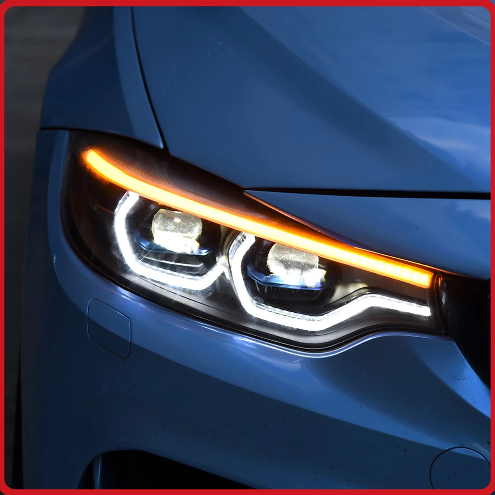 For BMW 4 Series F32 2013-2019 Headlights Assembly Upgrade LED Lens Streamer Turn Signal Light Plug and Play High Quality