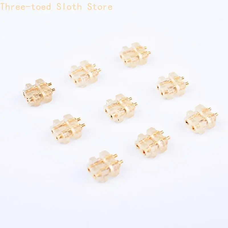 Paquete 10 piezas 0.78 mm Conector auriculares 2PIN HEMBLE FEMIN FEMIN PAR