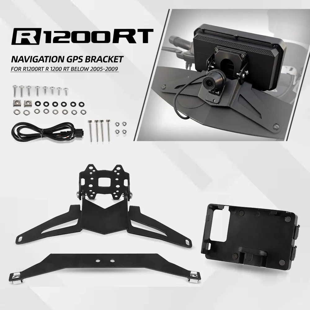 For BMW R1200RT R 1200 RT Below 2005 2006 2007 2008 2009 Navigation Bracket GPS Navigator USB Charging Rechargeable Phone Holder