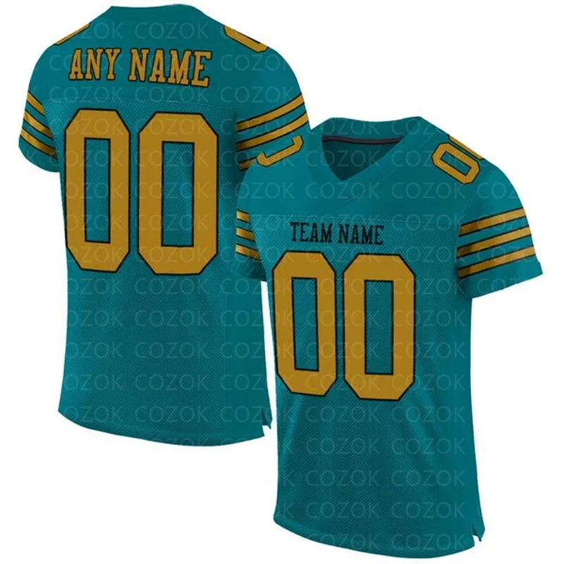 

Army Green Color series Customized Football Jersey for Men Football Short Sleeves Athletic Tee Shirts