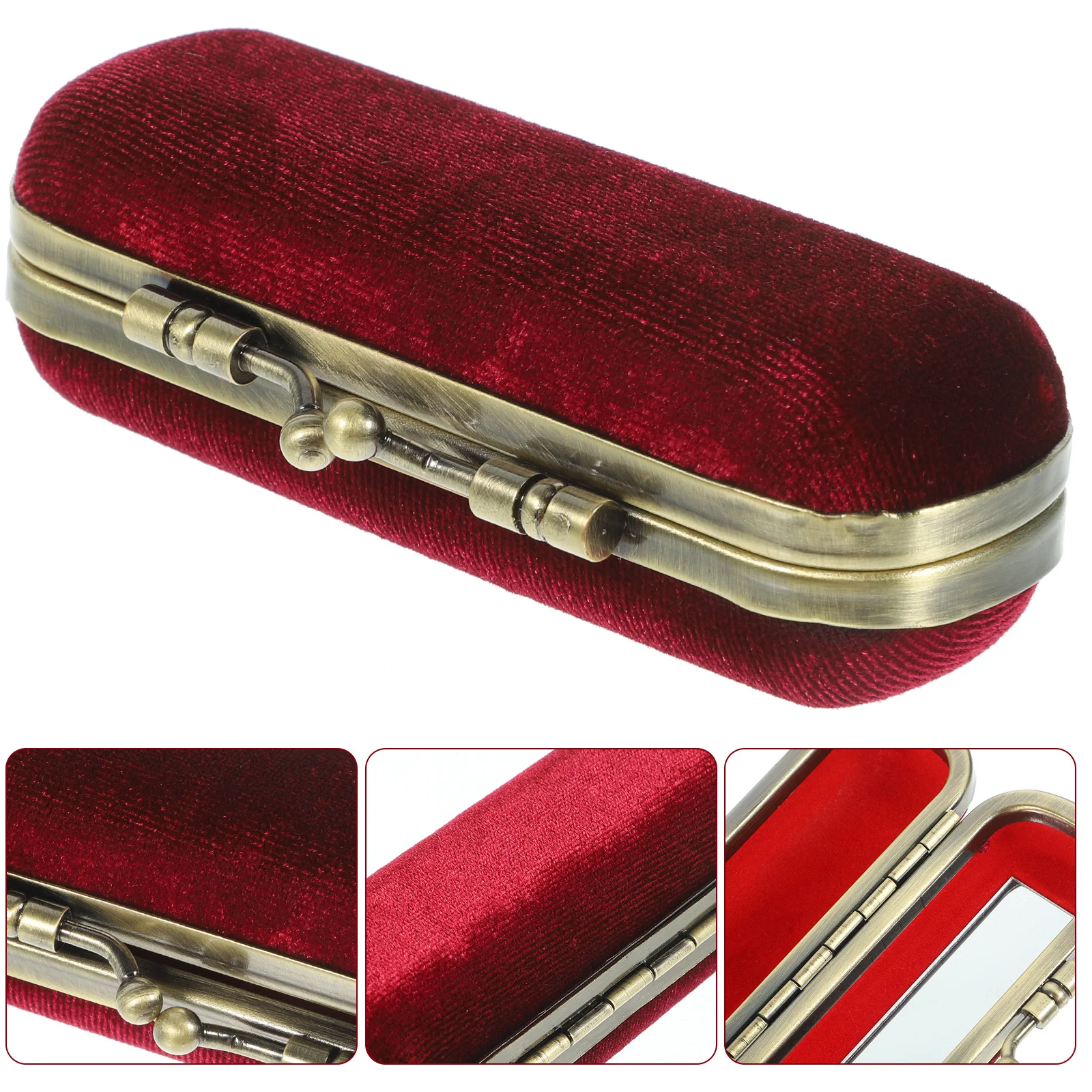 ヴィンテージ口紅ボックスポータブル軽量口紅ホルダー屋外旅行収納トラベルアクセサリーポータブルリップクリームボックス