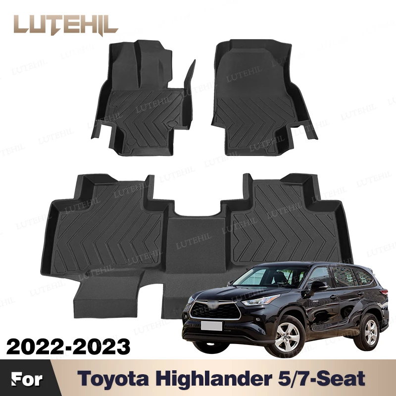 

Custom All-Weather TPE Floor Mat For Toyota Highlander 5/7-Seat 2022-2023 Carpet Cover Automotive Interior Protector Accessories