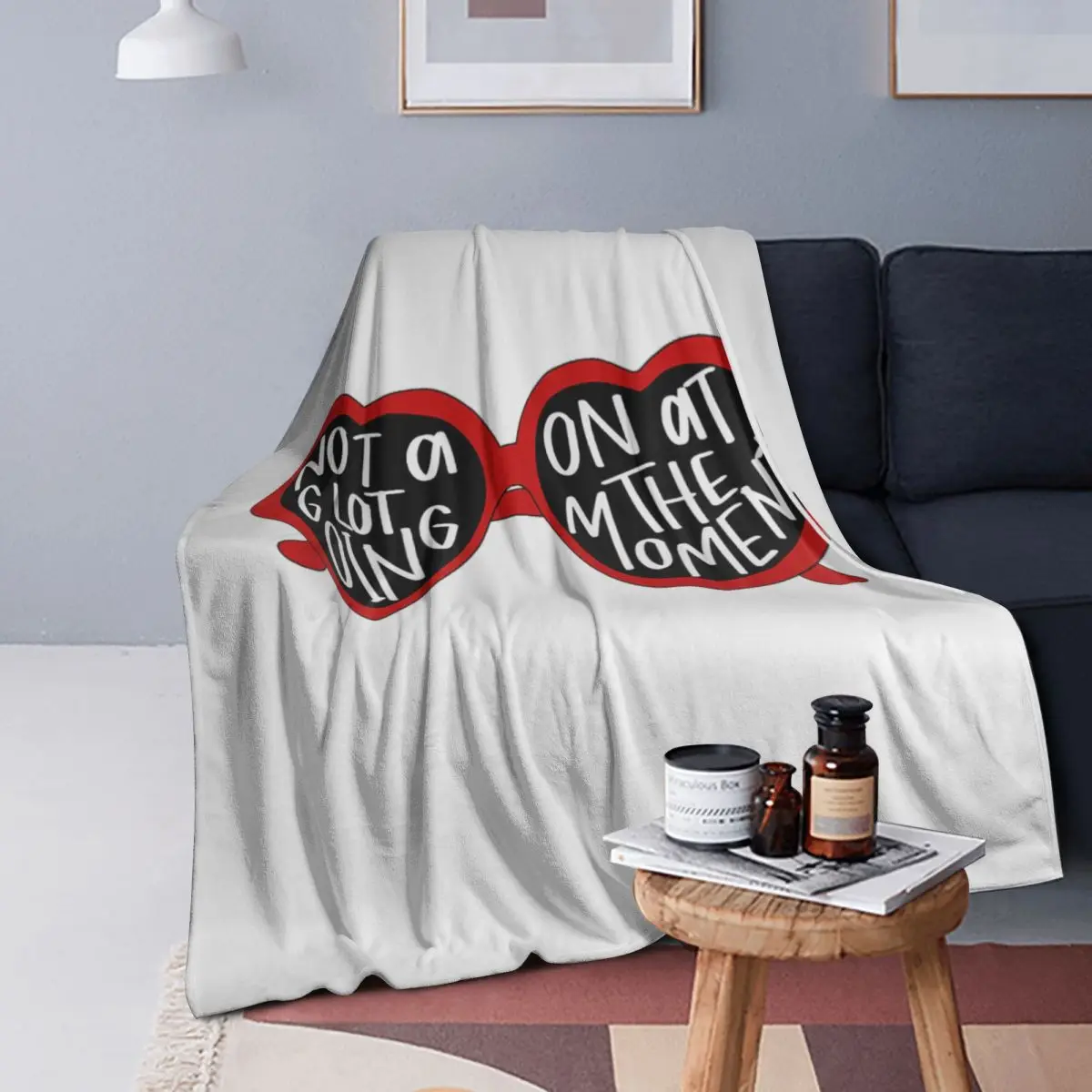 

Not A Lot Going On At The Moment Blanket Soft Warm Flannel Throw Blanket Cover for Bed Living room Picnic Travel Home Sofa