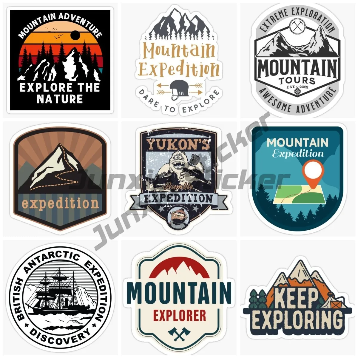 

Creative Mountain Exploration Car Stickers Suitable for Motorcycles, Off-road Vehicles, Self-adhesive Floral Vinyl Waterproofing