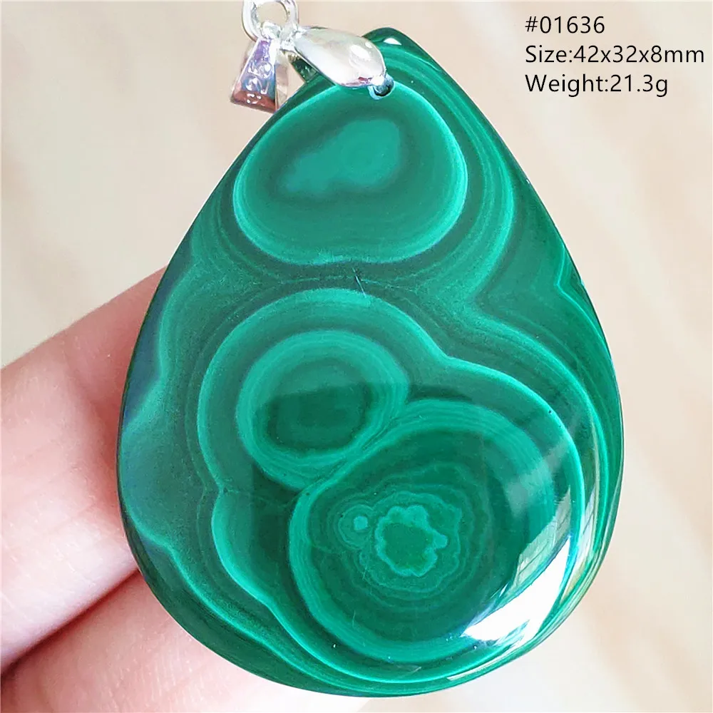 Natural Chrysocolla Green Malachite Pendant Water Drop Big Women Men Fashion Green Jewelry Necklace AAAAAA