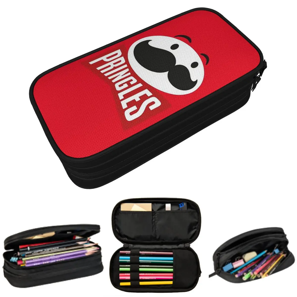 

Potato Crisps Chips Pringles Print Pencil Case for Boy Girl School Pen Box Pencil Bag Stationery Supplies Pen Holder Bag