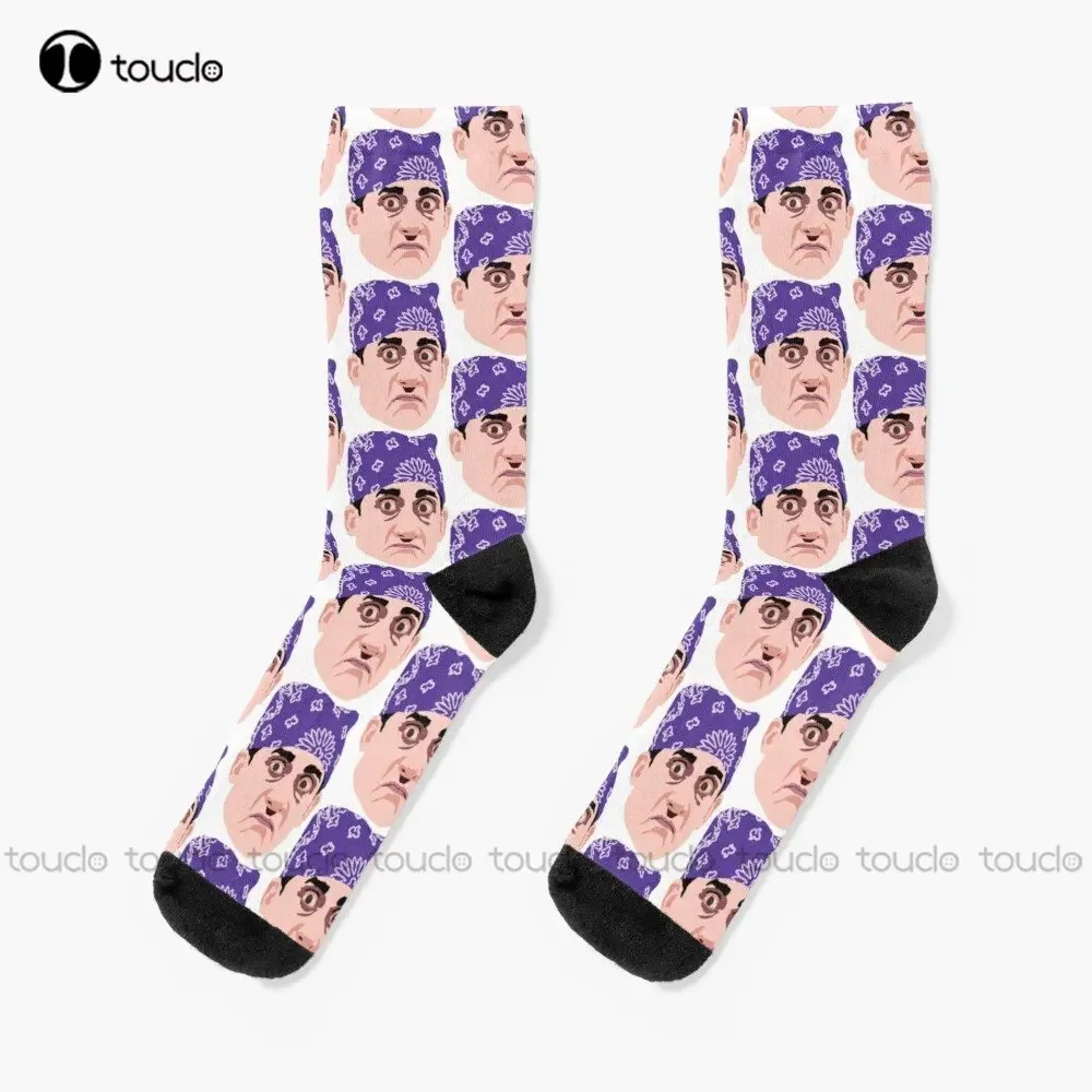 Prison Mike Michael Scott Office Series Socks Anime Socks Fashion Creative Leisure Funny Art Abstract Oil Painting Socks Funny