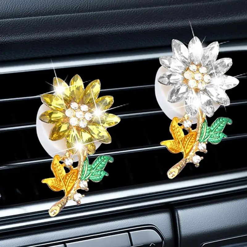 Air Outlet Aromatherapy Clip Sunflower Vehicle Scent Air Freshener Automobile Interior Accessories Automotive Vent Scent