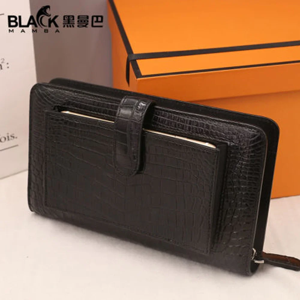 Heimanba crocodile  Hand bag  male  Small package  Mobile phone package  leisure  personality new men clutch bag