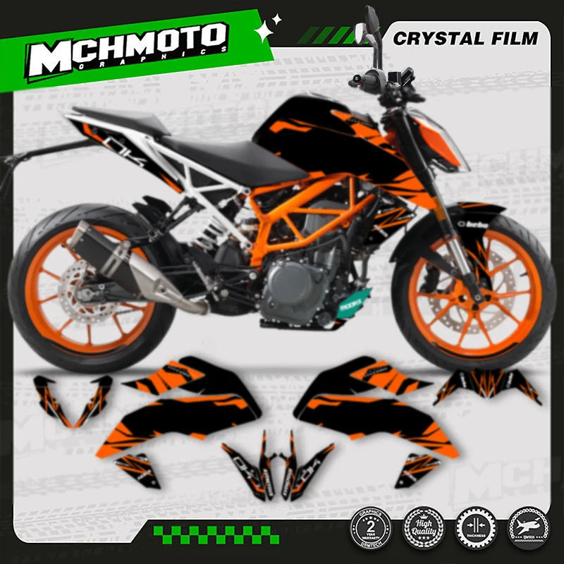 

MCHMFG Custom Motorcycle Graphics Background Decals Adhesive Stickers For KTM Duke 125 390 2017 2018 2019 2020