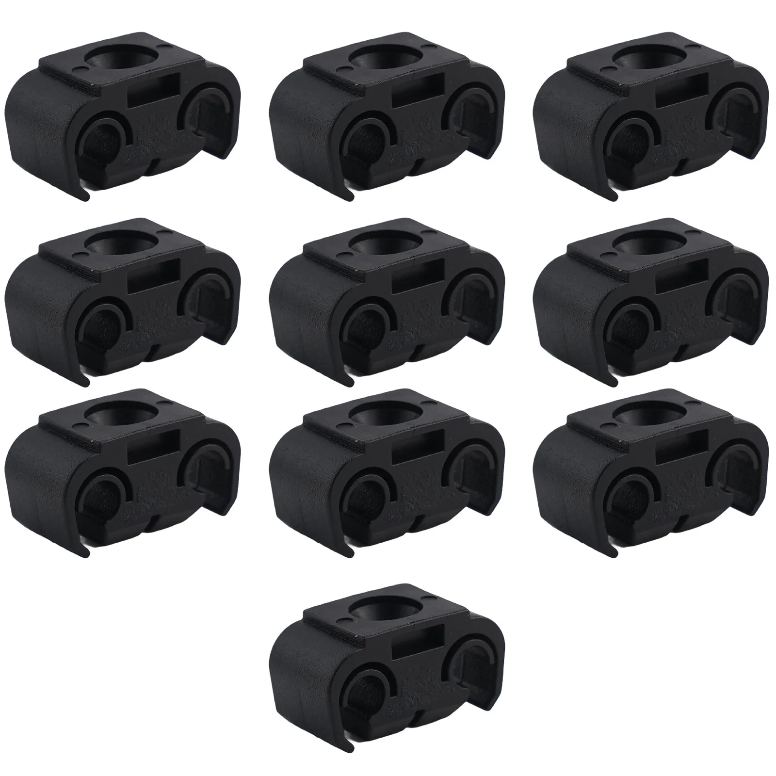 10Pcs Car Double Brake Line Clips Clamps Black For 5mm (3/16\