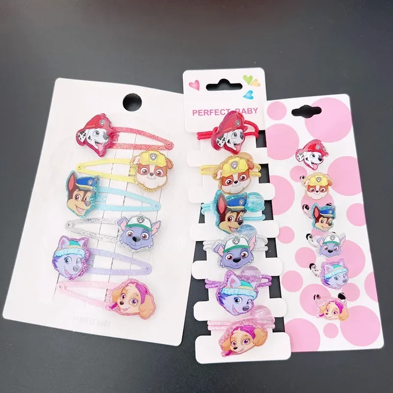 Paw Patrol Girls Cartoon Resin Hairpin Jewelry Hair Rope Ring Kids Accessories Hairpin Cute Headdress Patterned Hairpins Gift