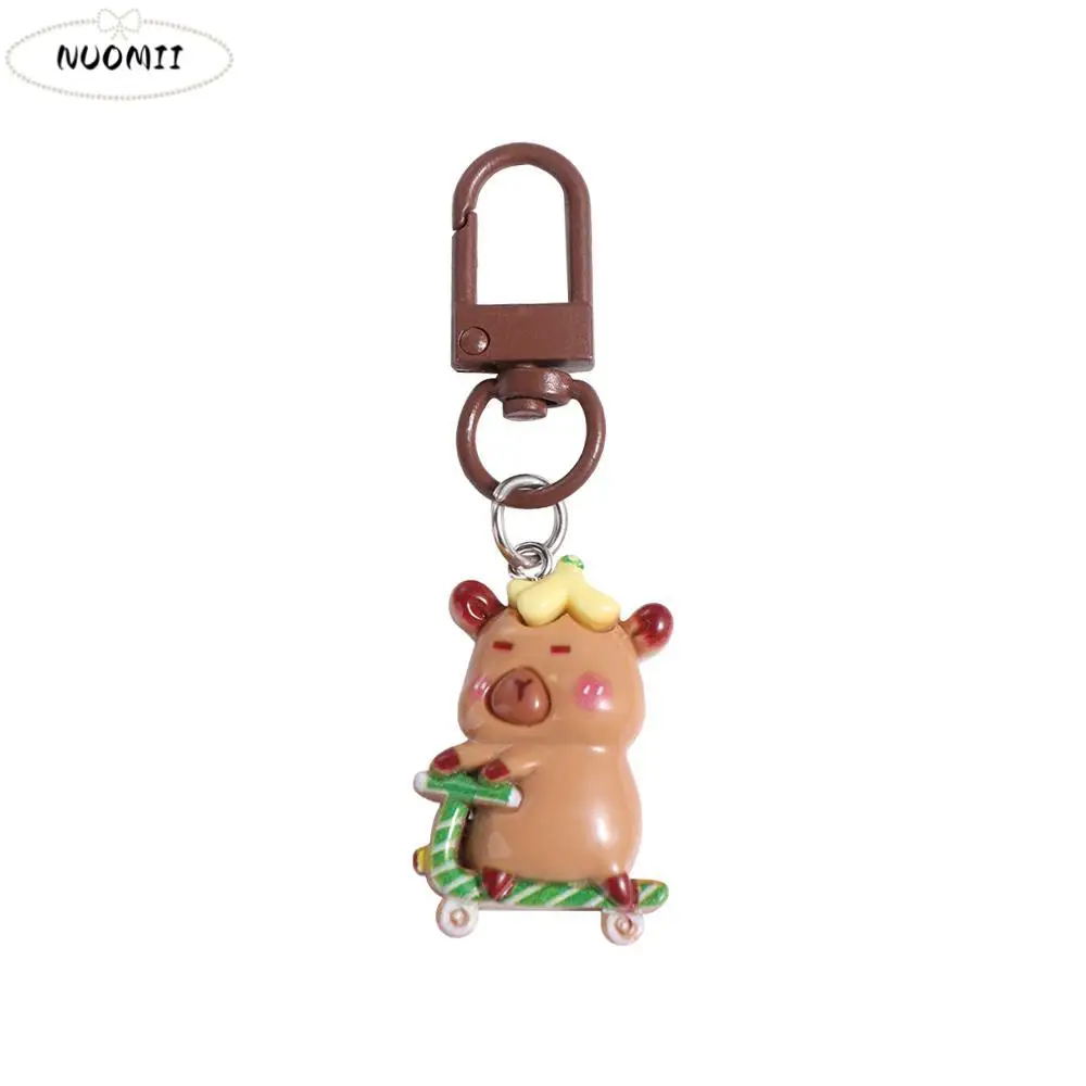 Kawaii الحيوان كابيبارا المفاتيح الراتنج لطيف كابيبارا حقيبة معلقة مضحك الإبداعية كابيبارا قلادة للجنسين #1