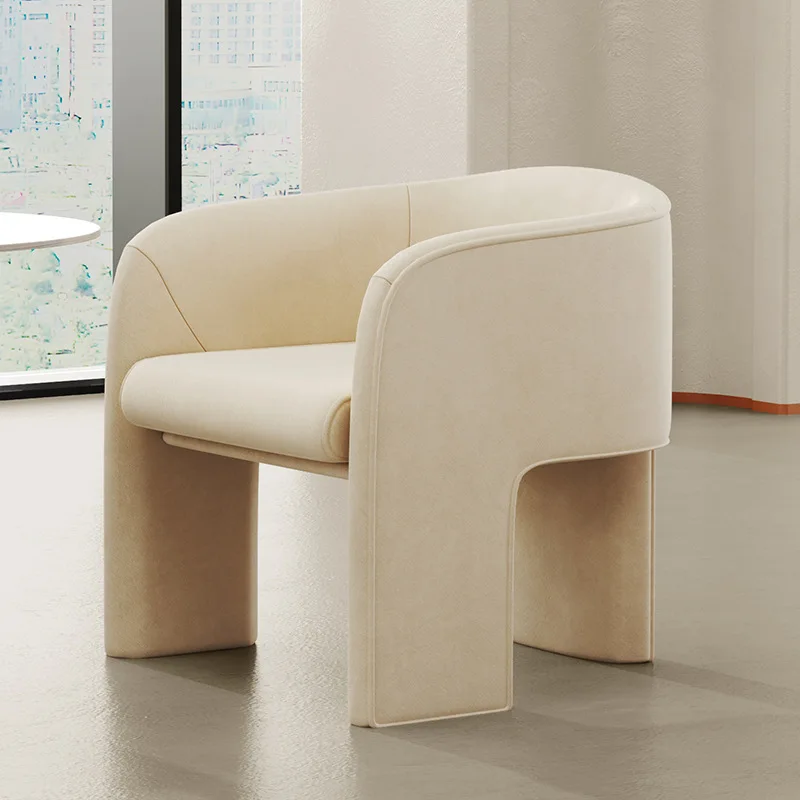 High End Modern Leisure Chairs Negotiating Chair Fabric Single Sofa Arm Chair Creative  Living Room Chair for Home Hotel Room