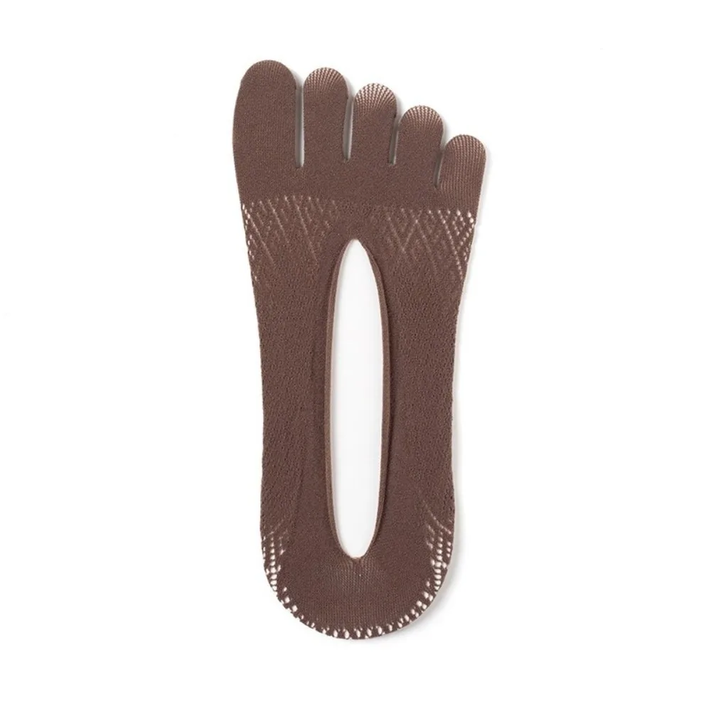 

Simple Non-Slip Five Finger Socks Breathable Mesh Grid No Show Socks Elastic Low Cut Toe Seprate Socks For Men
