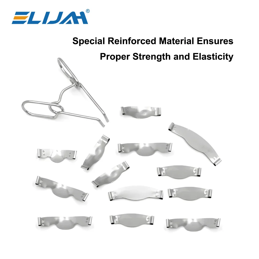 ELIJAH Dental Sectional Contoured Metal Matrices Matrix With Springclip No.1.330 Band Resin Clamping/Seperating Dentist Tools