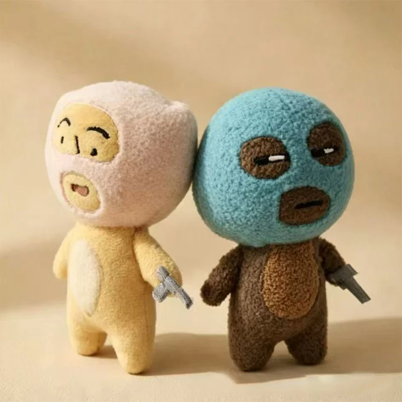 Funny Robber Plush Keychain, Ugly Cute Abstract Stuffed Doll Pendant, Unique Student Backpack Charms