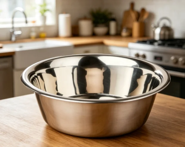 Large Stainless Steel Pet Bowl for Dogs and Cats