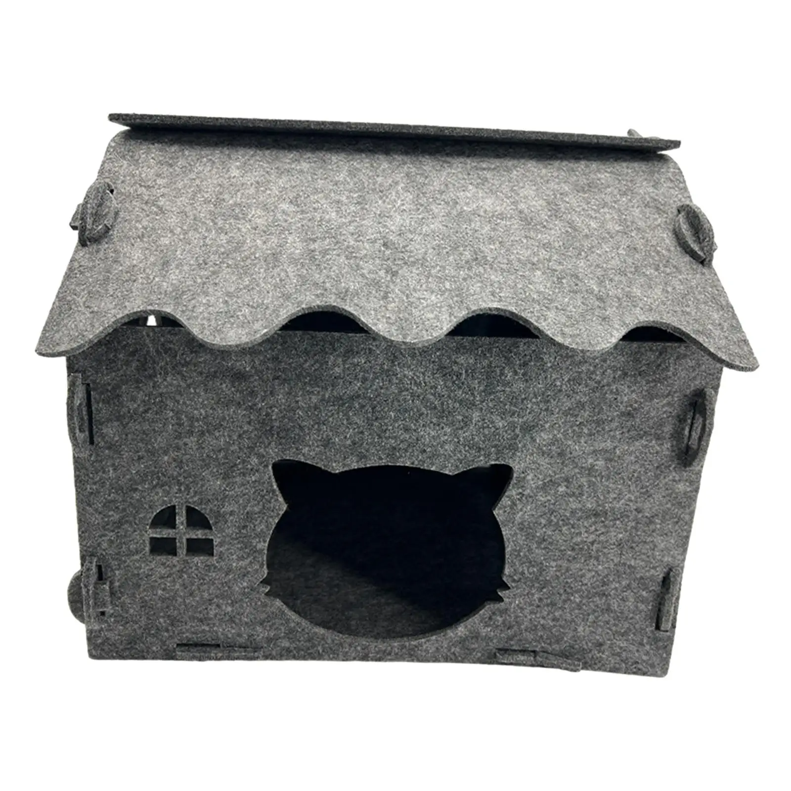 

Уютный домик-лежанка для кошек, съемный, для осени и зимы, кубическая кровать для кошек, укрытие для котят, пуделей, хомяков, кроликов, чихуахуа